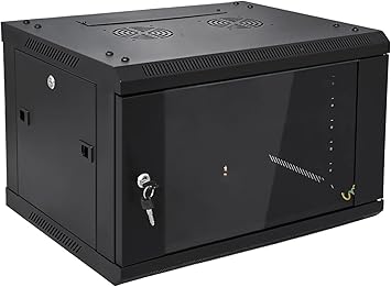 6U Wall Mount Server Cabinet Network Rack Enclosure Locking Glass Door by NETECABLE