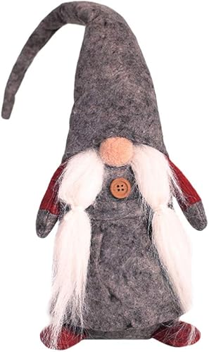 KESYOO - Muñeca de gnomo de Navidad con adorno sueco Tomte Gnomo, adorable muñeca sin rostro, escandinavo sueco de Papá Noel para escritorio,