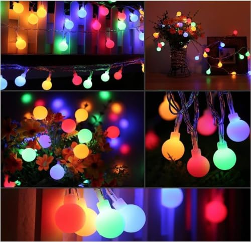 Image of Party Propz Multicolor Led Ball Light for Decoration - 4m, 14LED, String Lights for Home Decoration, Ball String Lights for Home Decorations, Led Lights for Decorations, RGB Light for Room