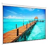 SUPERFICIE BLANCA MATE: El marco de borde blanco y negro mate de la pantalla de video desplegable crea un equilibrio de color impecable para proyectar una imagen realista y ofrecer una visualización amplia fuera del eje, lo que hace que cada asiento