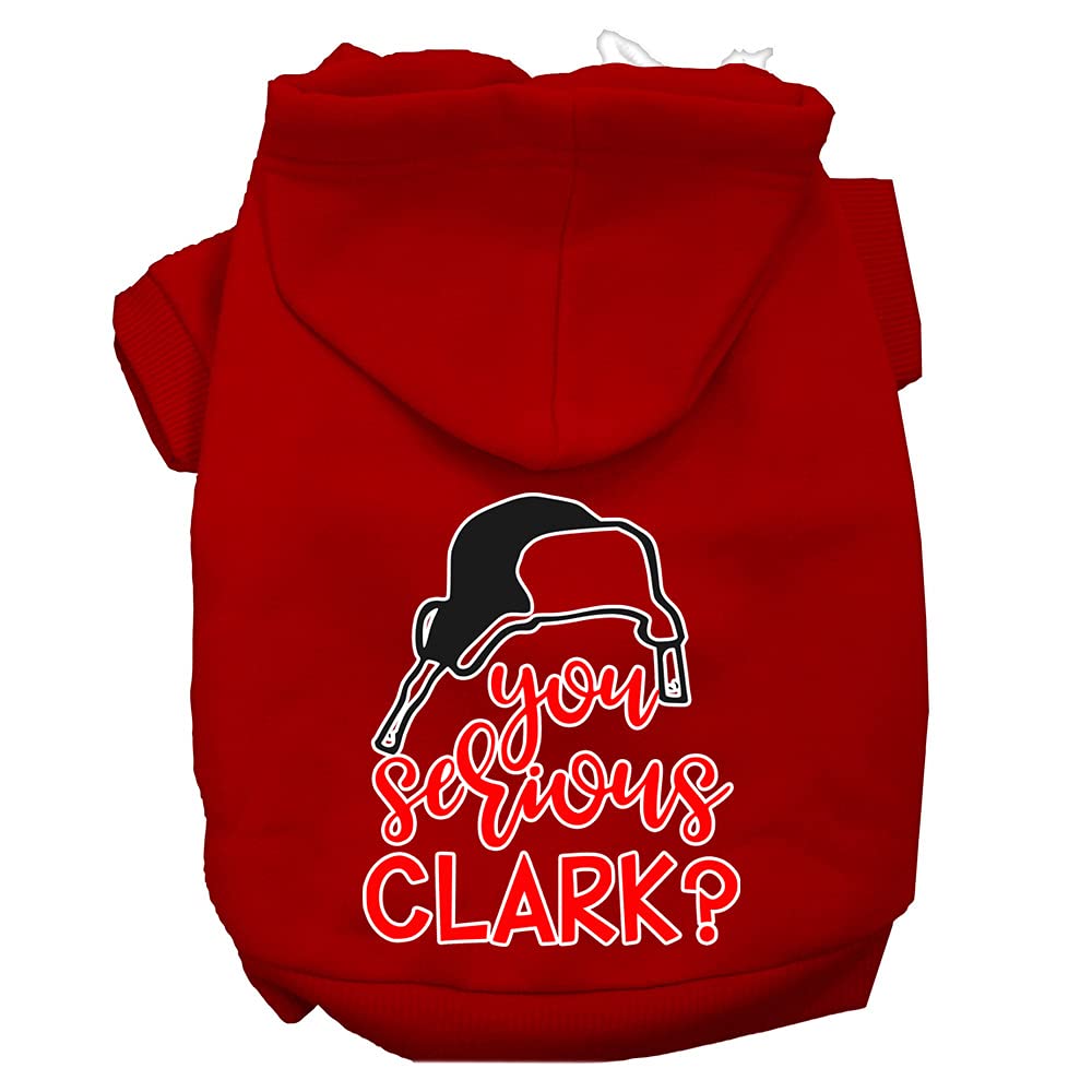 Mirage Pet Product You Serious Clark? Screen Print Dog Hoodie Red S