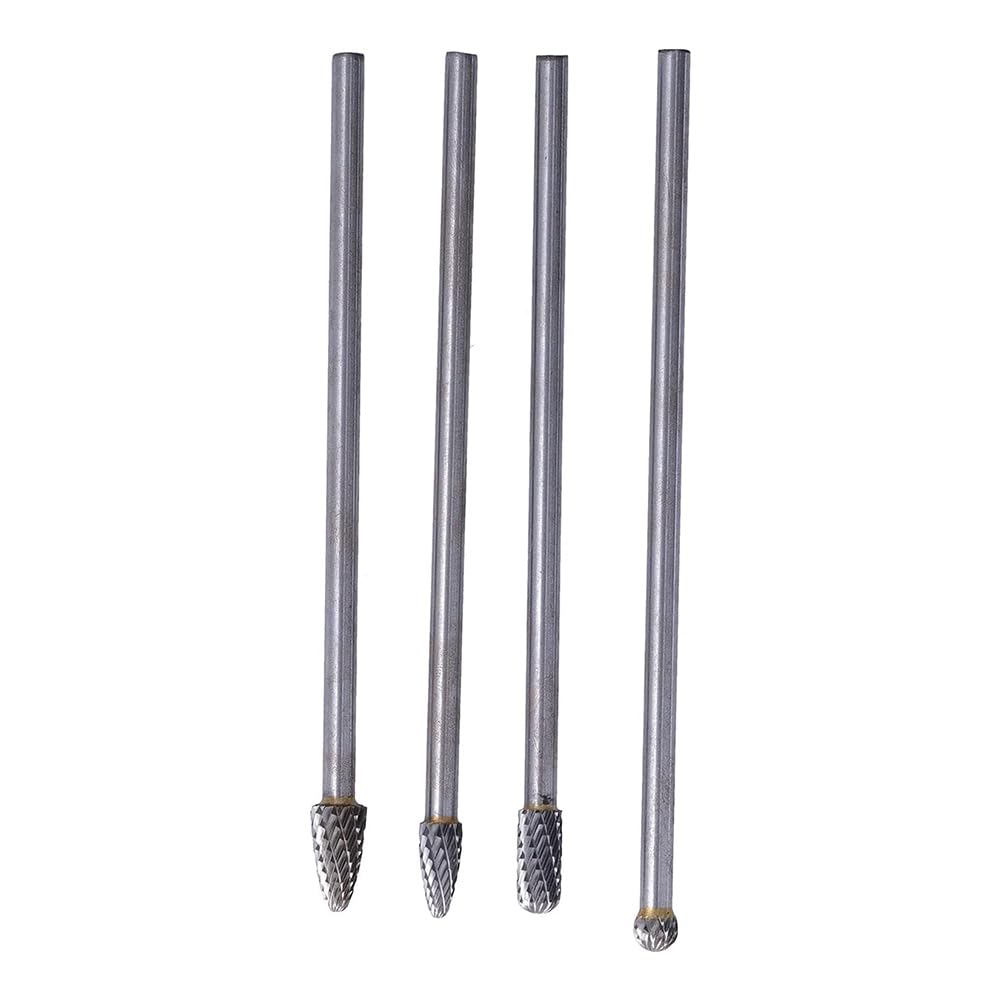 Bloepum Rotary File Long Tungsten Steel,Rotary Burr Set with 6mm Shank for Woodworking Carving Engraving Polishing Drilling