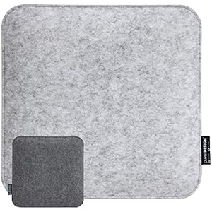 DuneDesign Filz Stuhlkissen Eckig 35x35cm Grau