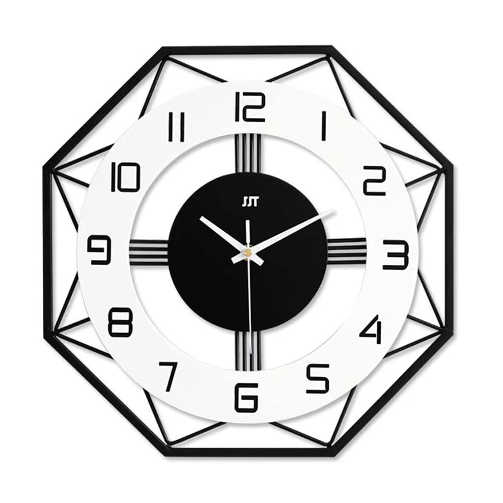 Horloge murale moderne en bois silencieuse et décorative pour salon et bureau contemporain