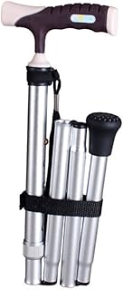 Bengala de Liga de Alumínio Muleta Única Bengala Idosa Antiderrapante Altura Ajustável Andador Ajustável, Prata-2 usos Present