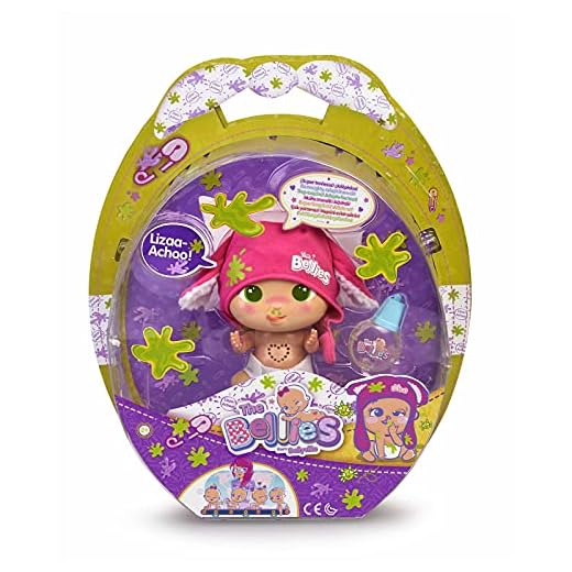 The Bellies From Bellyville- Liz-Achooo, Bellie resfriado, muñeca interactiva (Famosa 700015774)