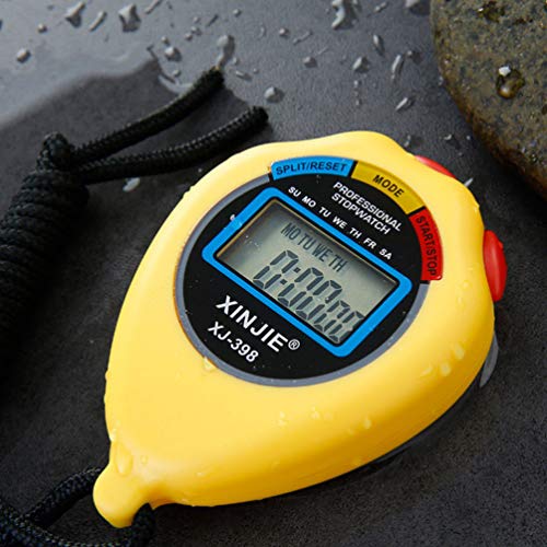 Cronômetro esportivo LIOOBO 1 peça impermeável 2 faixas temporizador eletrônico para árbitro técnico