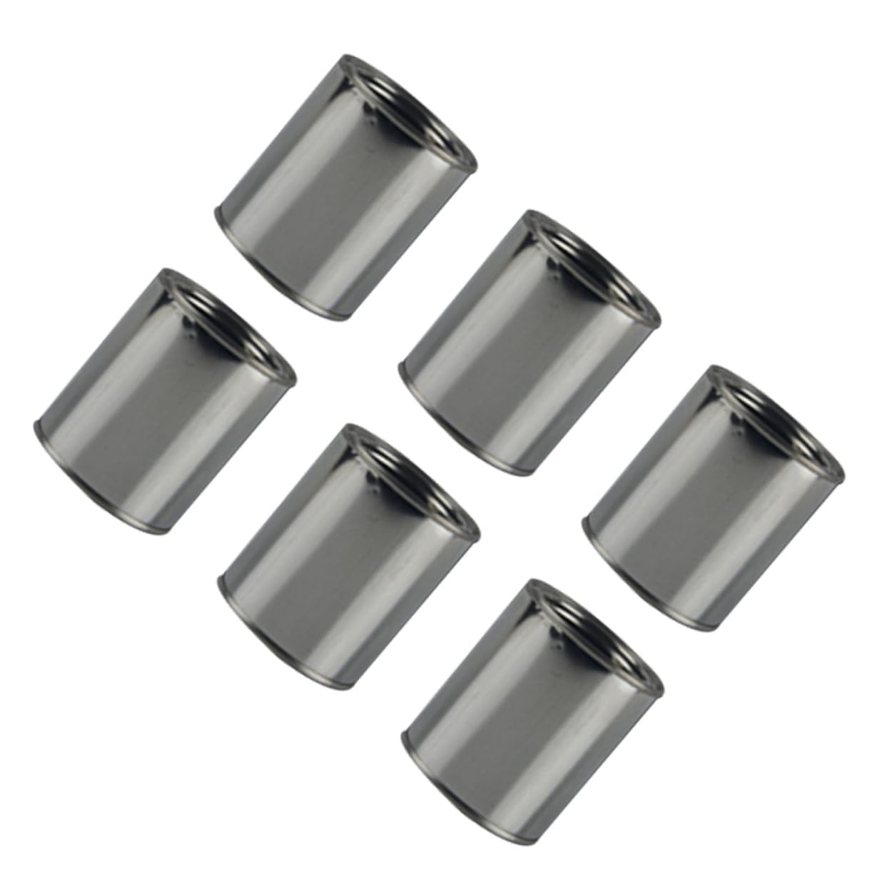 LOLIPPYY 6 Piezas Latas de Pintura Redondas de Hierro Contenedores Duraderos para Almacenamiento de Tinta y Pintura Industrial y Doméstico