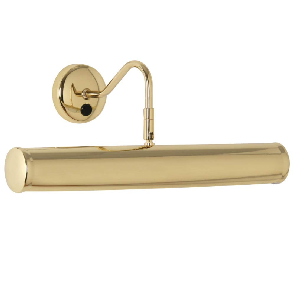 Britalia Polished Brass Vintage Retro Picture & Mirror Light | Adjustable Head | 390mm Width | Rocker Switch Operation | 2 x SES E14 Lamps Required (Not Included)