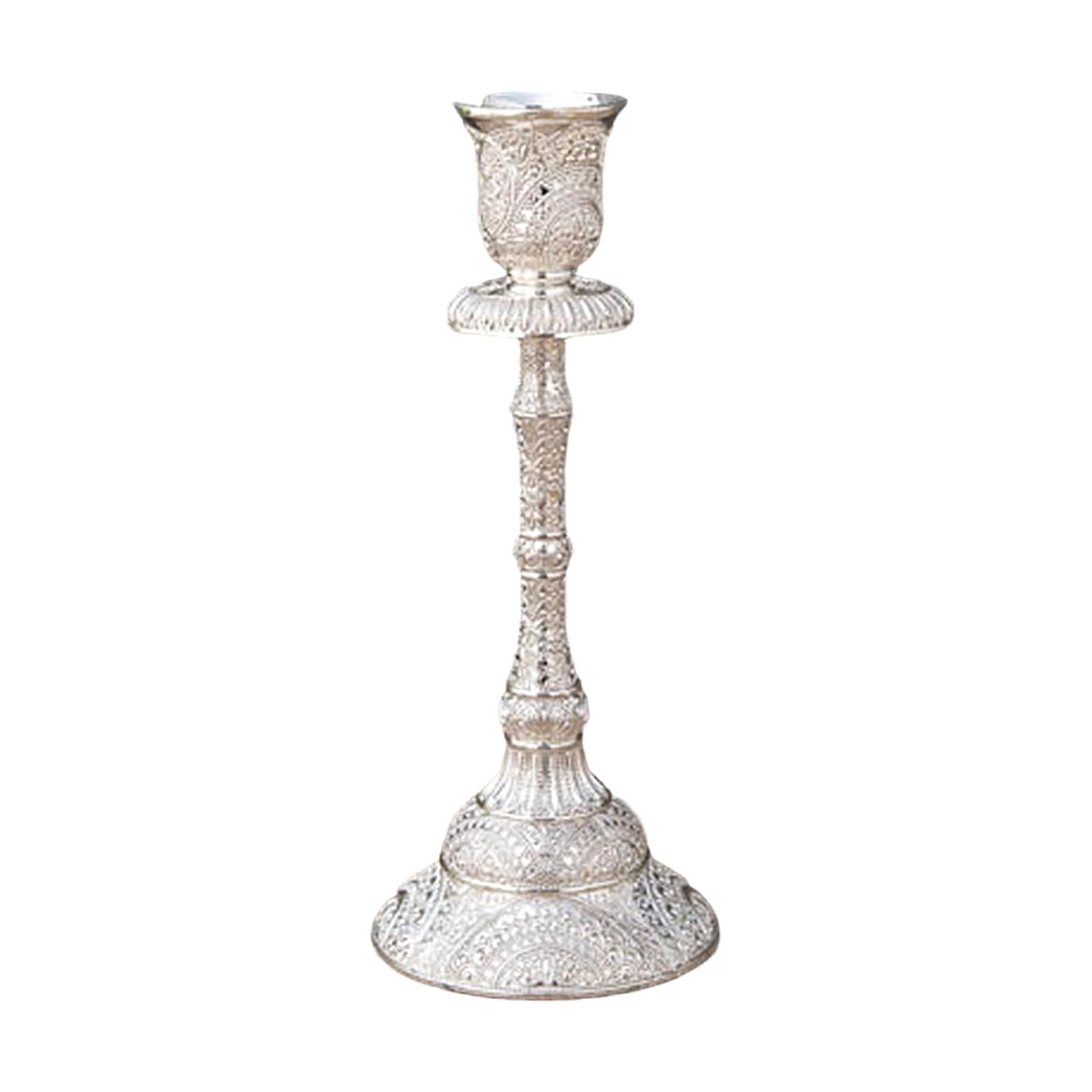 Luxurious Antique Engraved Metal Taper Holders Elegant Candlestick Candelabra for Wedding Parties Centerpieces Table Centerpiece Holders