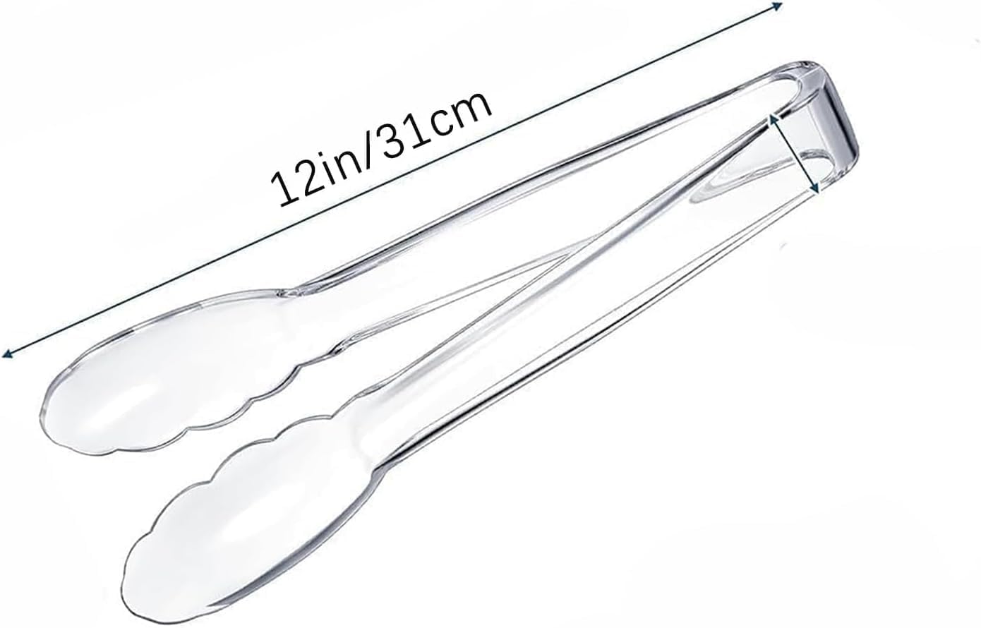 12 Inch Clear Kitchen Tongs - Serving Utensils -3 12 Inch Clear Kitchen Tongs - Serving Utensils -3