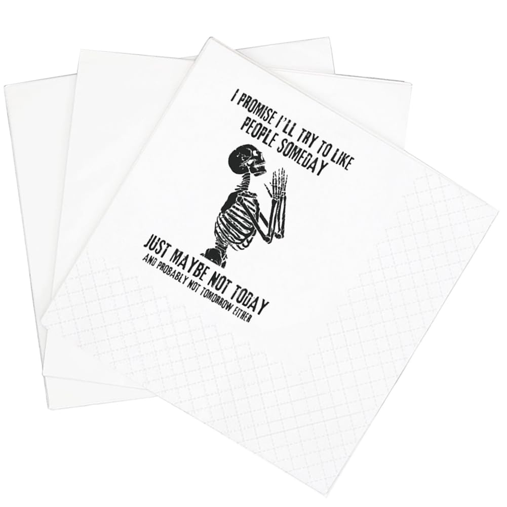 SharkBliss Funny Halloween Sarcastic Quotes 100 Pack I Promise I'll Try To Like People Someday Just Maybe Not Today And Probably Not Tomorrow Either