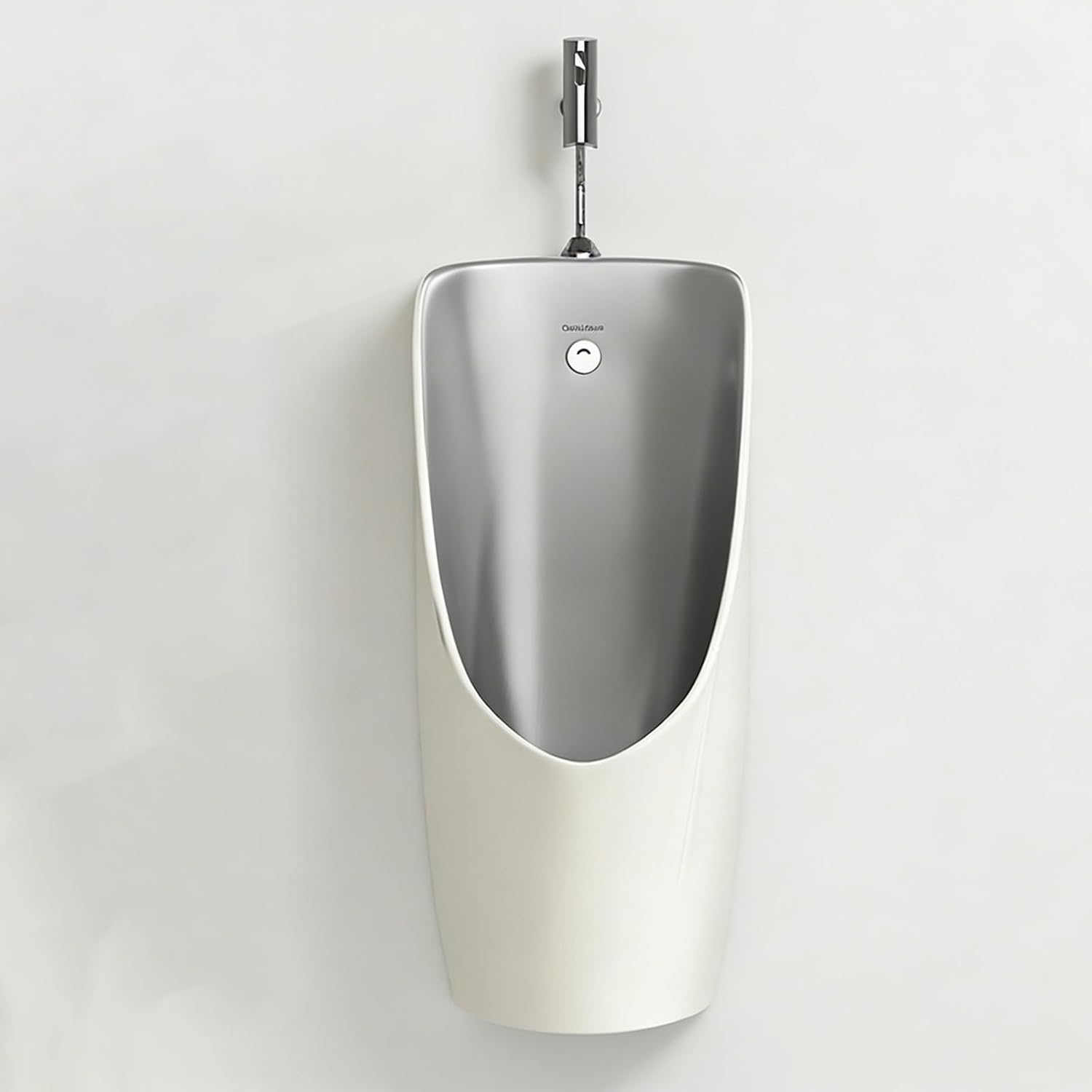 Wall-Mounted Automatic Sensor Flushing Ceramic Urinal for Men's,Spill Proof Nighttime,for Outdoor Bathroom Commercial Hotel Garage Bar,Public Toilet(Surface-Mounted Sensor)