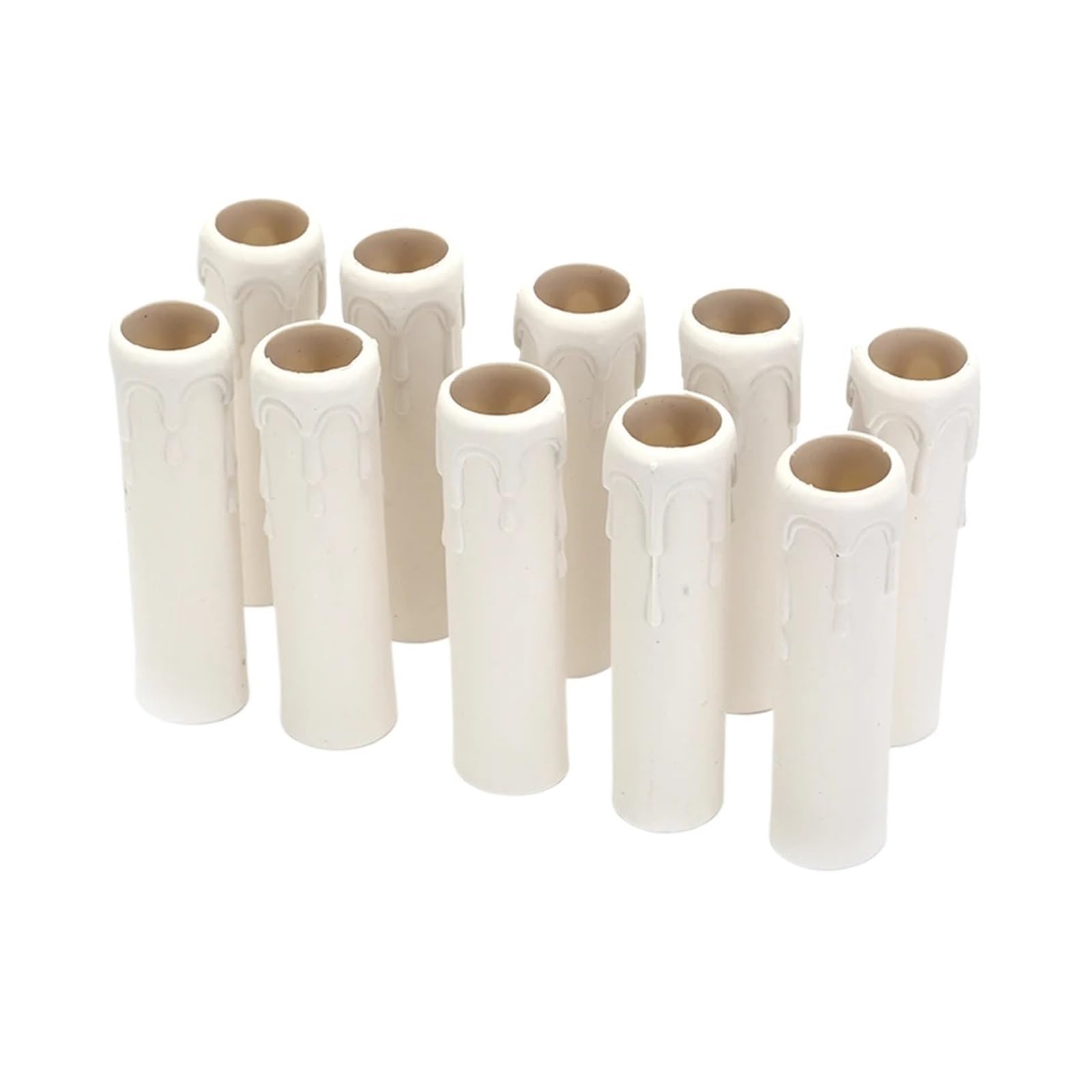 DFGBAPKBL Candle drip Sleeve Tube 10Pcs Plastic Drip Candle Tube for Chandelier Light Bulb Covers Sleeve