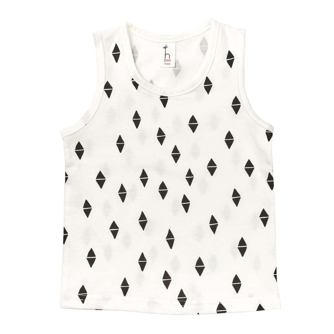 Infant Toddler Baby Boy Girl Organic Cotton Sleeveless T Shirts Tops Clothes (24M, Triangle Printed)