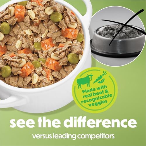 Purina Beneful Freshly Prepared Blends Wet Dog Food With Beef, Carrots, Peas, and Barley - (Pack of 8) 10 oz. Tubs