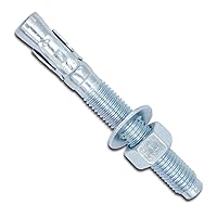 Vista 1 de Anclaje de cuña de 1/2" x 3-3/4", anclajes de hormigón chapados en zinc, sujetadores de pernos de expansión resistentes para ladrillos/bloques