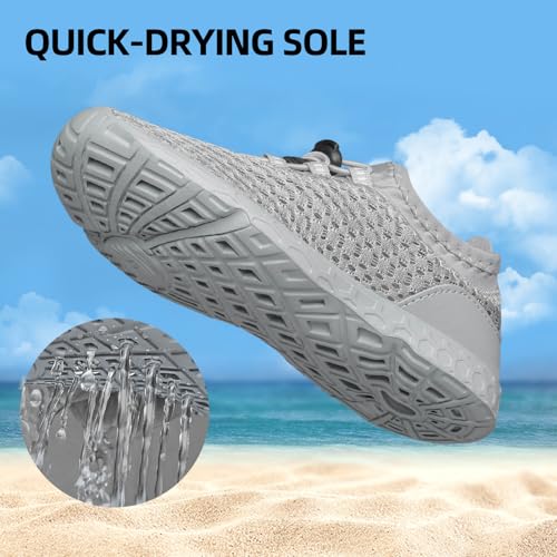 Image of DOUSSPRT Water Shoes for Kids Boys Girls Quick Dry Beach Sports Swim Pool Aqua Shoes for Toddler /Little Kid /Big Kid