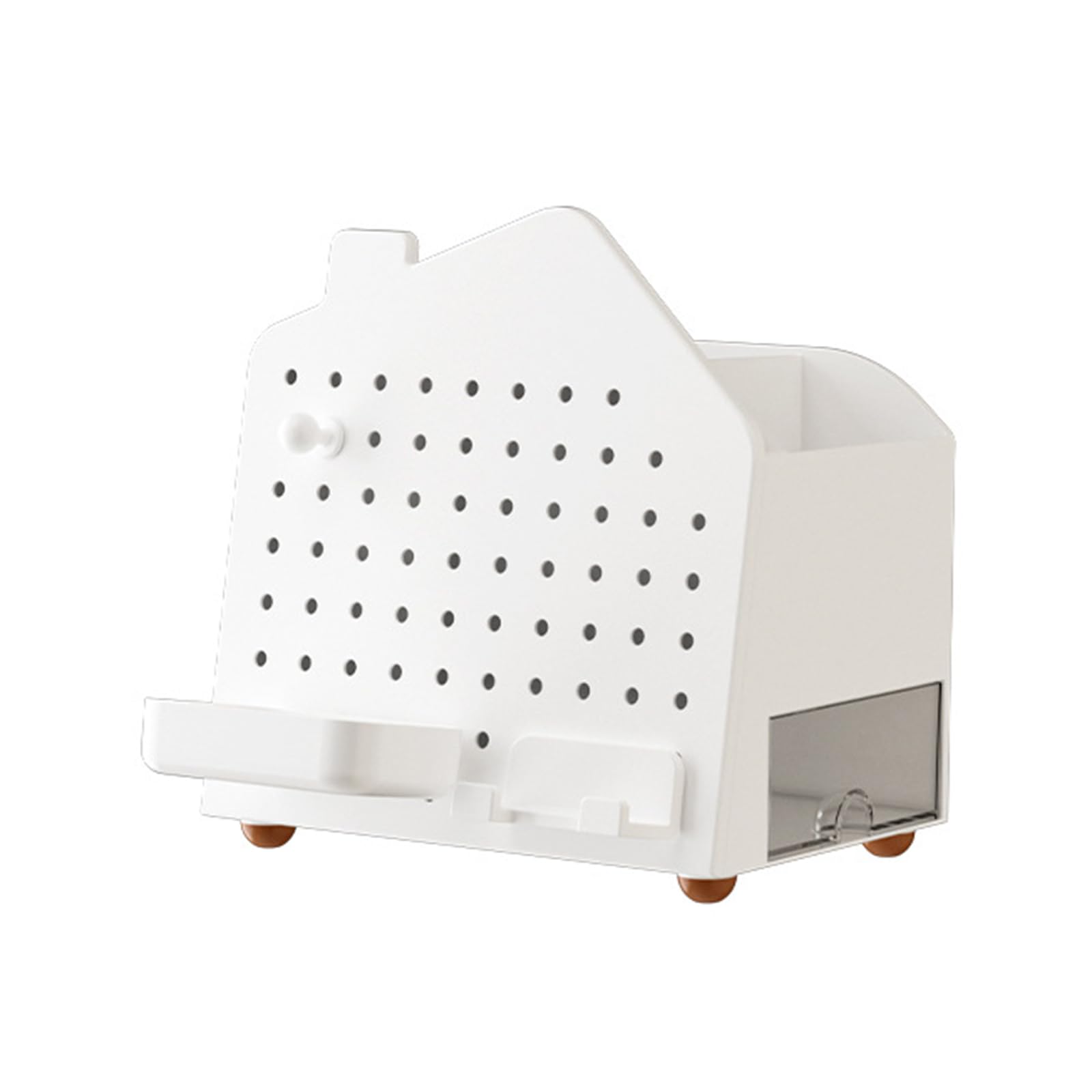 our fave Lovely Pegboard Storage Rack Desk Organizers with Pegboard, Desktop Storage Box Tissue Box with Phone Stand Pencil Holder Rack