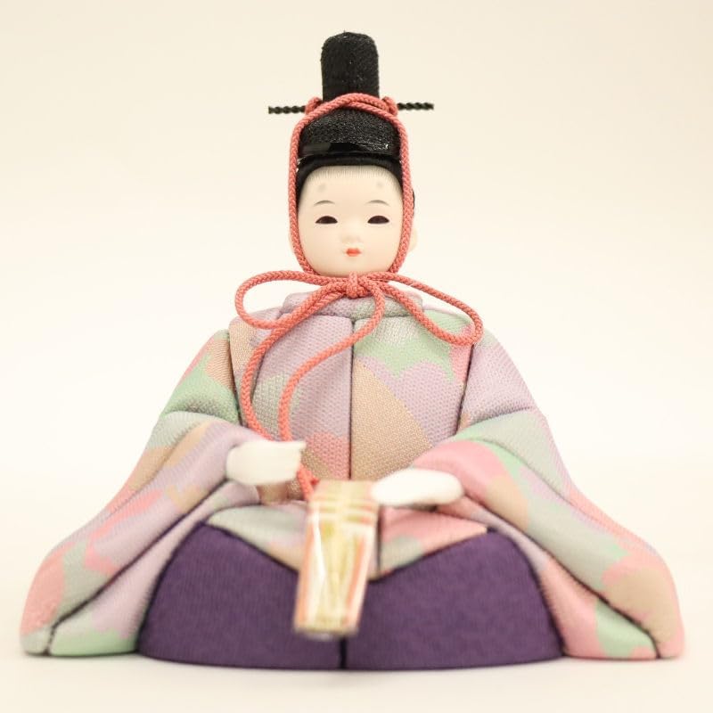 雛人形 木目込み雛 かすみ 一秀 1号C 親王 桃山雛 ピンク衝立 2025