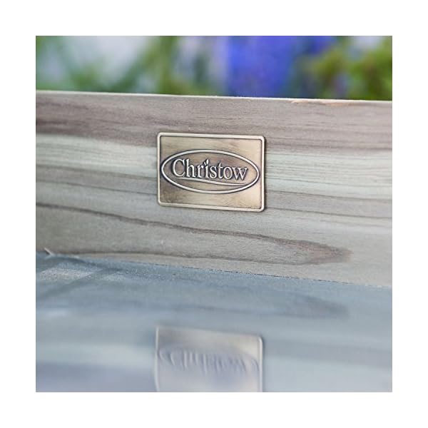 CHRISTOW Potting Table Bench With Hooks & Shelves, Wooden Outdoor Garden Table For Potting Plants, Galvanised Metal Top, H89cm x W76.5cm x D37cm - Image 9