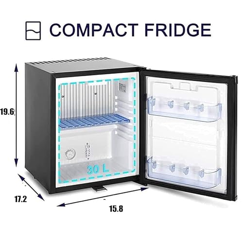 Smeta DW30 Mini Fridge With Lock For Bedroom Dorm Refrigerator Quiet Lockable No Noise Absorption 12V/110V Compact Portable Dc Locking Refrigerator thumb #4