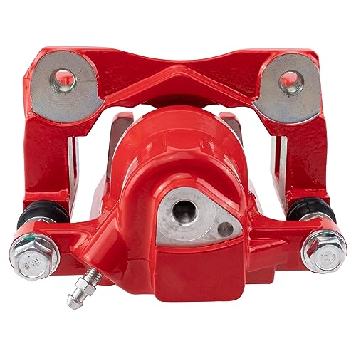 Image of TRQ Rear Brake Caliper Set Painted Red Brackets Compatible with 2007-2012 Lexus ES350 2008-2012 Toyota Avalon 2007-2011 Camry