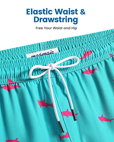 Image of maamgic 2 in 1 Mens Swim Trunks 7 Inch Swim Shorts Swim Suits Board Shorts