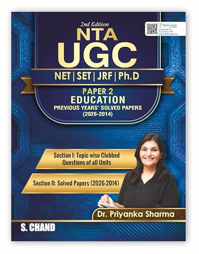 Image of NTA UGC NET SET /JRF /Ph.D Education Paper 2 Solved PYQ Book 2026 - 2027 (2e) Topic Wise Questions for all Units & Previous Year Exam Solved Papers (2026-2014) | WB /MH /AP /HP SET, CUET Entrance Exams etc