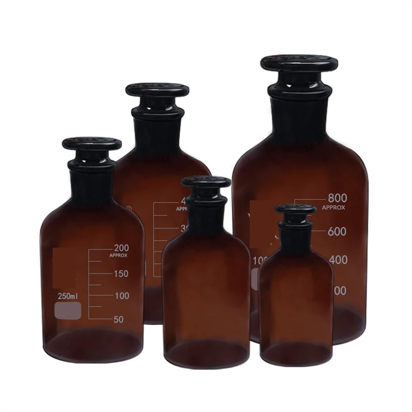 Butelka z odczynnikiem laboratoryjnym, mała, brązowa, z matowym szkłem, różne rozmiary, opakowanie 11 sztuk(60mlx2pcs)