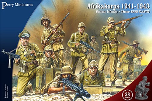 Perry Miniatures GWW1 Afrika Korps 28mm Hard Plastic Figures x38