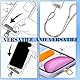 COYUN 2 Stück Handy Lanyard Patch, Handykette Halterung Universal Phone Tether Tabs, Handy Sicherung Patch Pads mit Metallring,Langlebige stabil Pads,Handy lanyard pads(Gold,Silber)