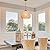 Modern Small Size Chandelier Wabi Sabi Pendant Light for Dining Room Kitchen Island Hallway Plastic Lampshade Hanging Lamp E26 Base 3D Style Shape Lighting Fixture (Wood Color