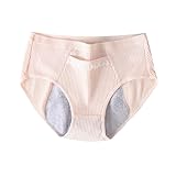 [LIFEHIROBA] サニタリーショーツ3枚セット 羽根付き対応 シムレス 蒸れない 深め 夜用 昼用 防水 大きいサイズ レギュラー ショーツ ナイト漏れ防止 下着 綿 パンツ レディース 女性パンティ 通気性 生理用品 (M, ベージュ)