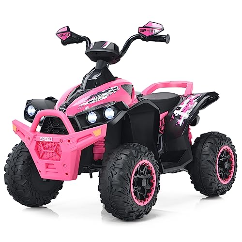 DREAMADE 12V Elektro Quad, 2,2-4,3 km/h Kinderquad mit Musik & Licht &...