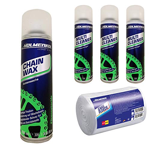 Holmenkol ChainWax Spray Kettenpflege PRO Set Kettenwachs Trockenschmierung