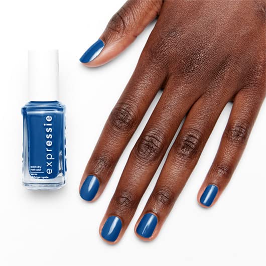Miniatura 9 de Essie Expressie - Esmalte de uñas vegano de secado rápido, Beat the Clock, azul cobalto vibrante, 0.33 onzas