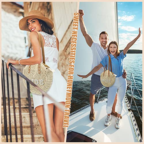 Silkfly Bride Straw Bag Bride Gift Large Bride Tote Pearl Letters Beach Handbags for Bachelorette Wedding Honeymoon Vacation4