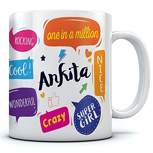 Buy Ankita Name Printed Ceramic Coffee Mug 350 Ml Best Gift For Birthday Online At Low Prices In India Amazon In