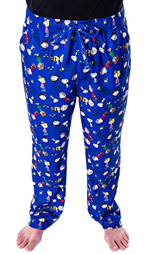 INTIMO Peanuts Men's Good Grief! Allover Character Pattern Loungewear Sleep Pajama Pants