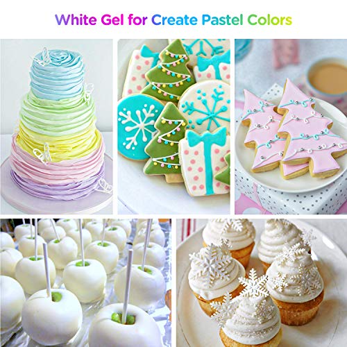 Gel Food Coloring - Cherrysea 8 Color Vibrant Icing Food Color Set Tasteless Edible Gel Food Coloring For Cake Decorating, Easter Egg, Fondant, Frosting Baking Food Dye - 0.44 Fl.oz (12.5G) / Bottle #TOP6