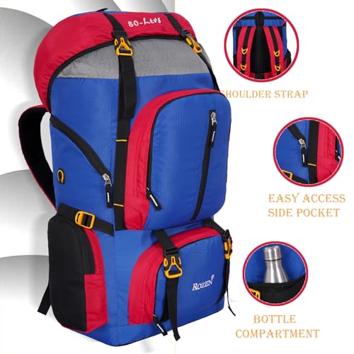 Image of 80L Travel Backpack for Outdoor Sport Camp Hiking Trekking Bag Camping Rucksack