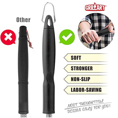 Grillers Grill Brush and Scraper. Best BBQ Cleaner. Perfect Tools for All Grill Types, Including Weber. Stainless Steel Wire Bristles and Stiff 18 Inch Handle. Ideal Barbecue Accessories - Thumbnail 6