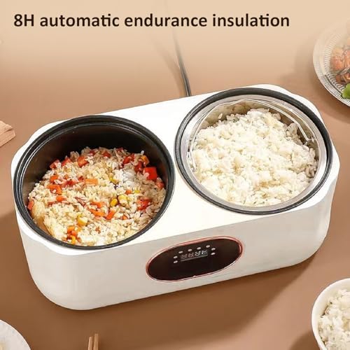 Miniatura 3 de Olla De Cocción Lenta Doble, Servidores De Buffet Y Calentadores Calentador De Alimentos De Olla De Cocción Lenta Temp Ual Ajustable Ollas De Cerámica De 2 Ollas Y Tapas De