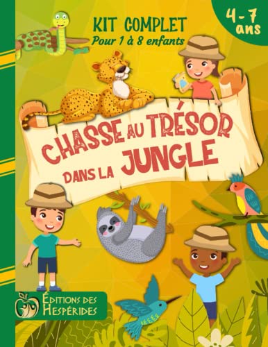 Chasse au trésor dans la jungle: kit complet | Pour 1 à 8 enfants, de 4 à 7 ans | Idéal pour une fête d'anniversaire
