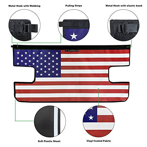 Image of Tonneau Cover for Jeep Wrangler JL 4d Back Trunk Cargo Cover, America Flag