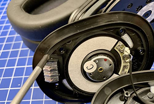 Image of Titanium Diaphragm Headphone Speaker Driver - Compatible with Logitech G Pro X, AKG K371 K361 K545, Sennheiser HD380 PRO, Hyperx Cloud Revolver Headphones - 50mm Diameter, 32 Ohms Impedance
