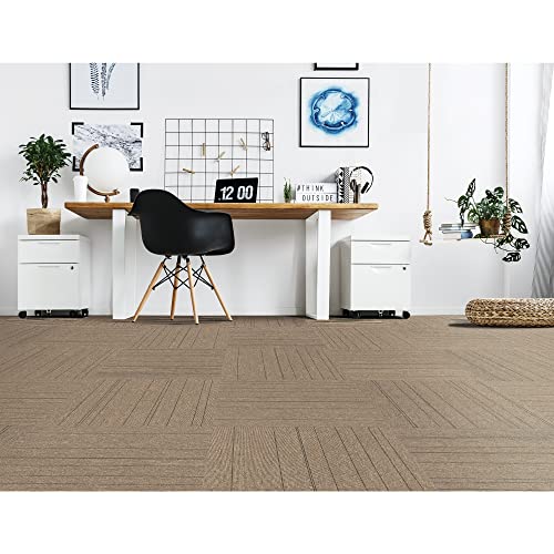 Image of Mohawk Basics 8 inch x 8 inch Carpet Tile Sample with EnviroStrand PET Fiber in Walnut, (1 Sample)