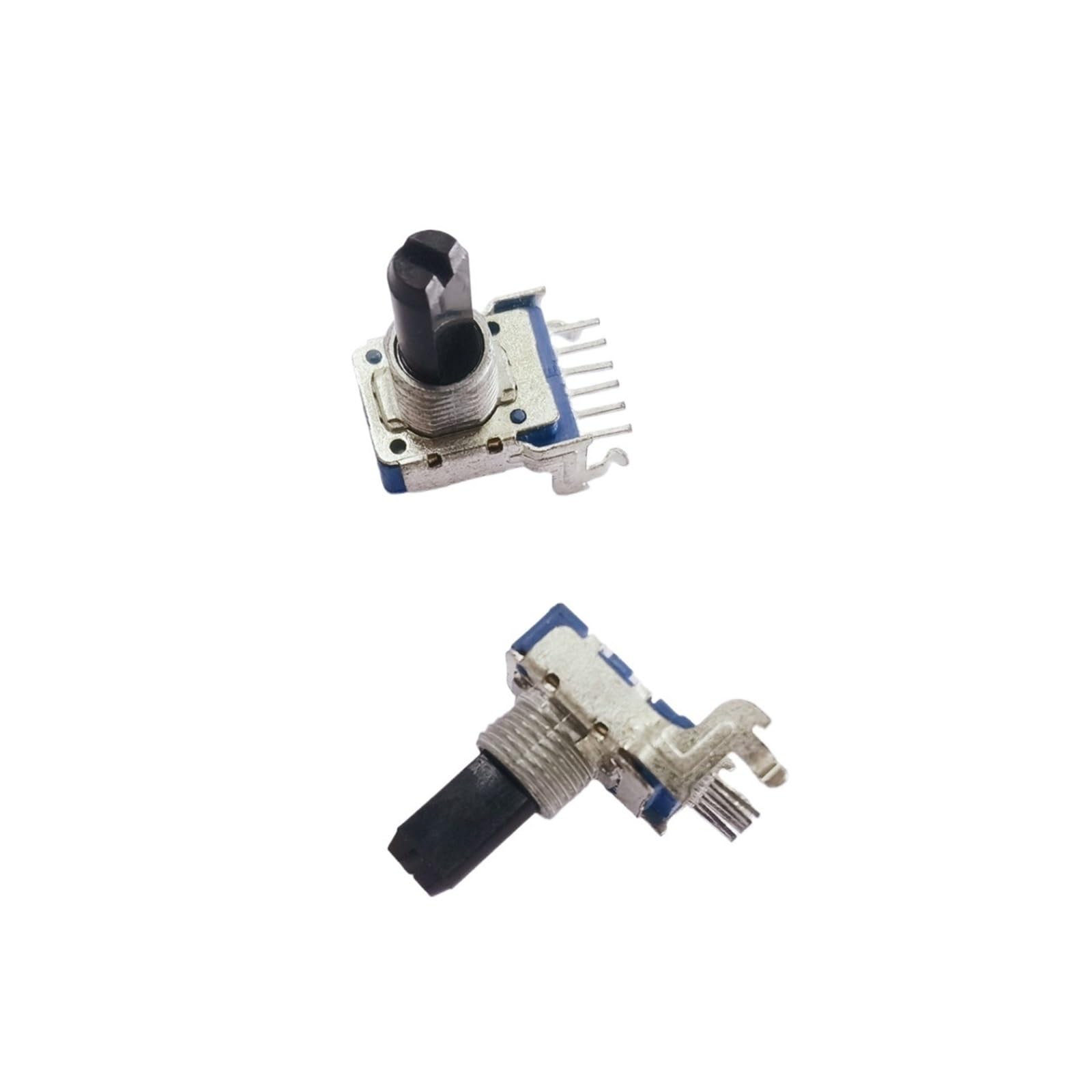 1 pz RK142 potenziometro doppio orizzontale C10K A20K B20K maniglia a punto medio con filettatura 15MMF 6 pin (INTERRUTTORE)(B20K with midpoint)