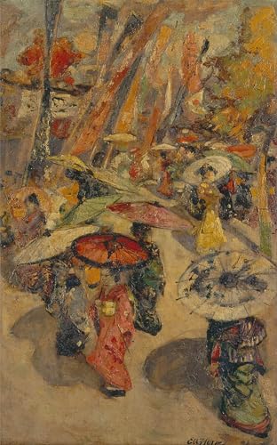 Lienzo de Edward Atkinson Hornel, cuadro de Tokio decorativo de 60x90cm para salón y dormitorio